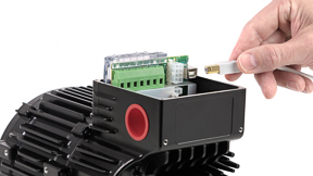 USB A to B plugged into NEMA 143 ClearPath